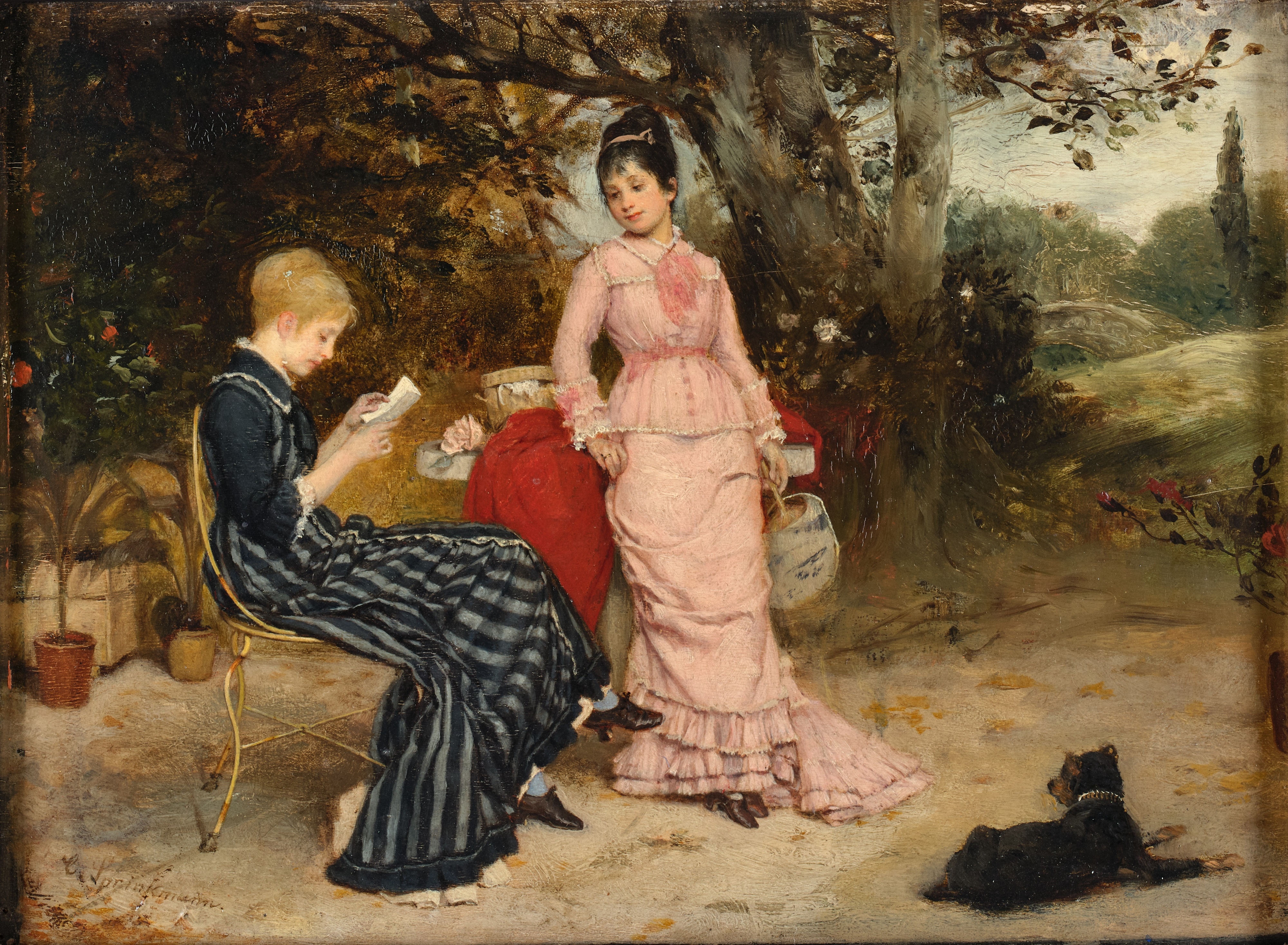 Artwork by Christel Sprinkmann, In the Garden, Made of oil on panel