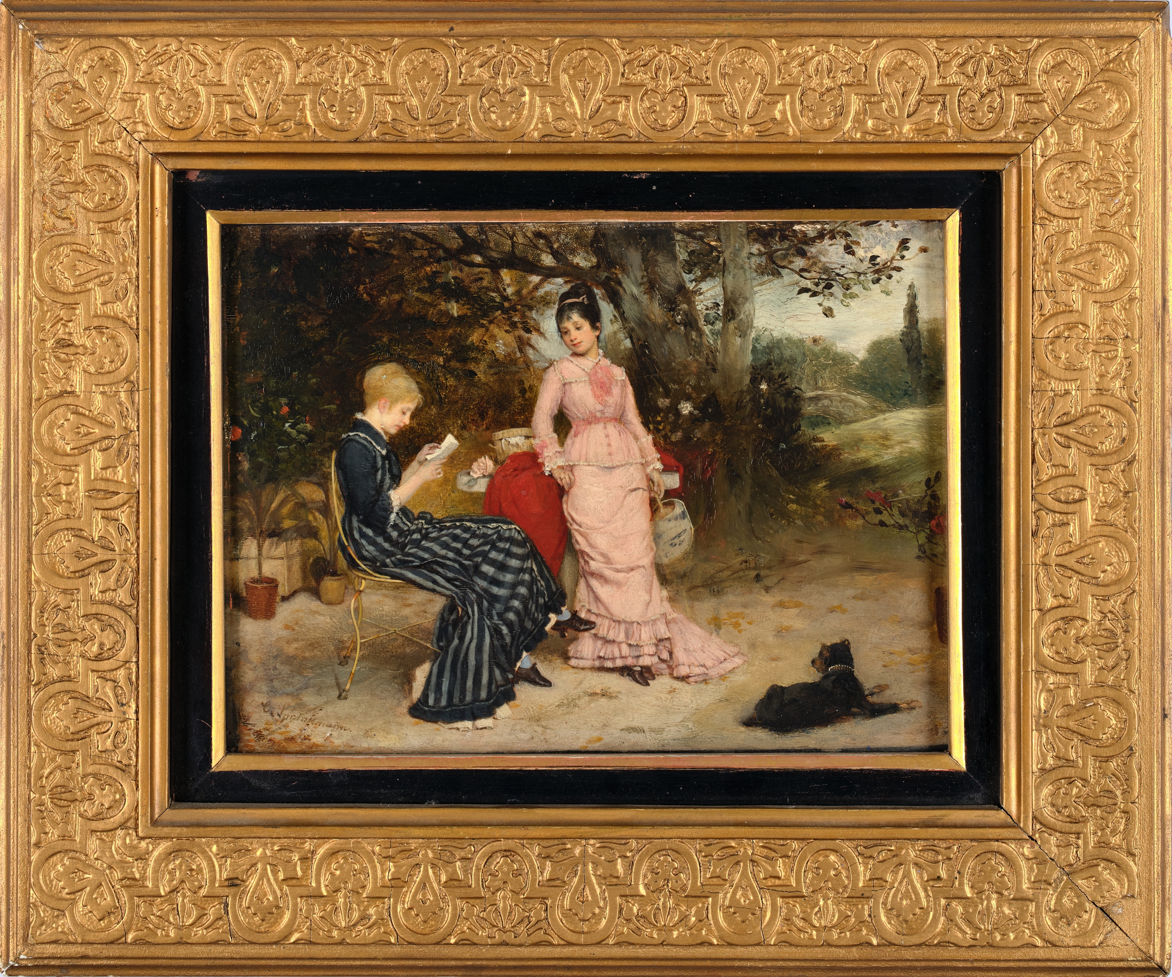 Artwork by Christel Sprinkmann, In the Garden, Made of oil on panel