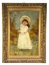 Josephine Page | YOUNG GIRL WITH DAISEY (19th Century) | Compare ...