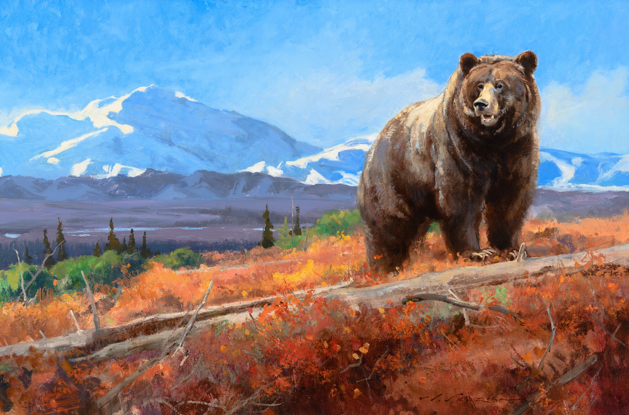 Artwork by Luke Frazier, Denali Traveler
(2015, Made of oil on board