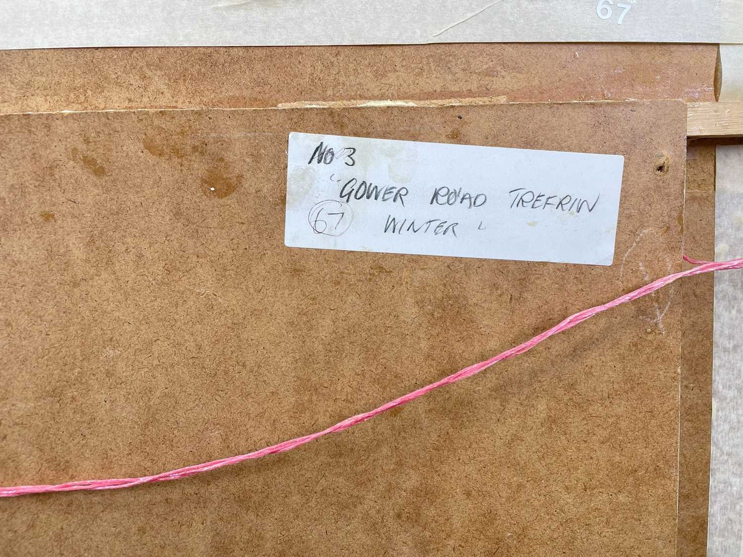 Artwork by Edwin Vincent Forrest, Gower Road, Trefriw, Winter, Made of oil on board