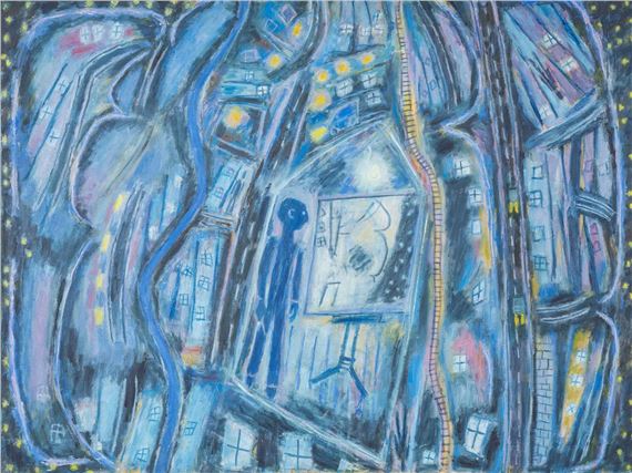 Painter, Ystrad Penrhys by Ernest Zobole, August 1994