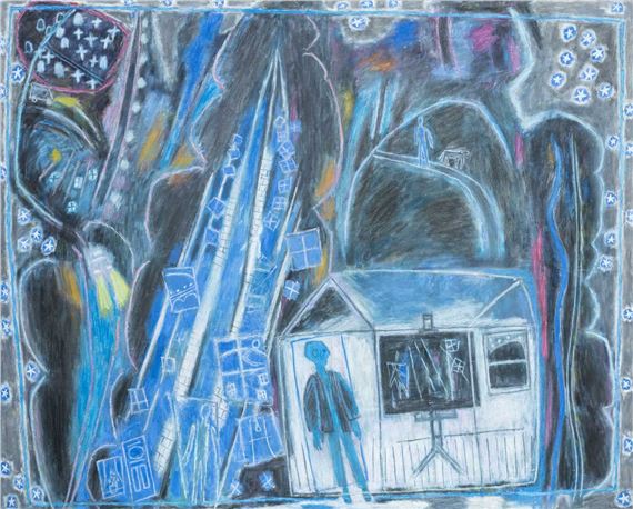 Painter and Subject Matter by Ernest Zobole, verso 1996 - 1997