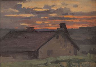 Dusk on the farm - François Furet