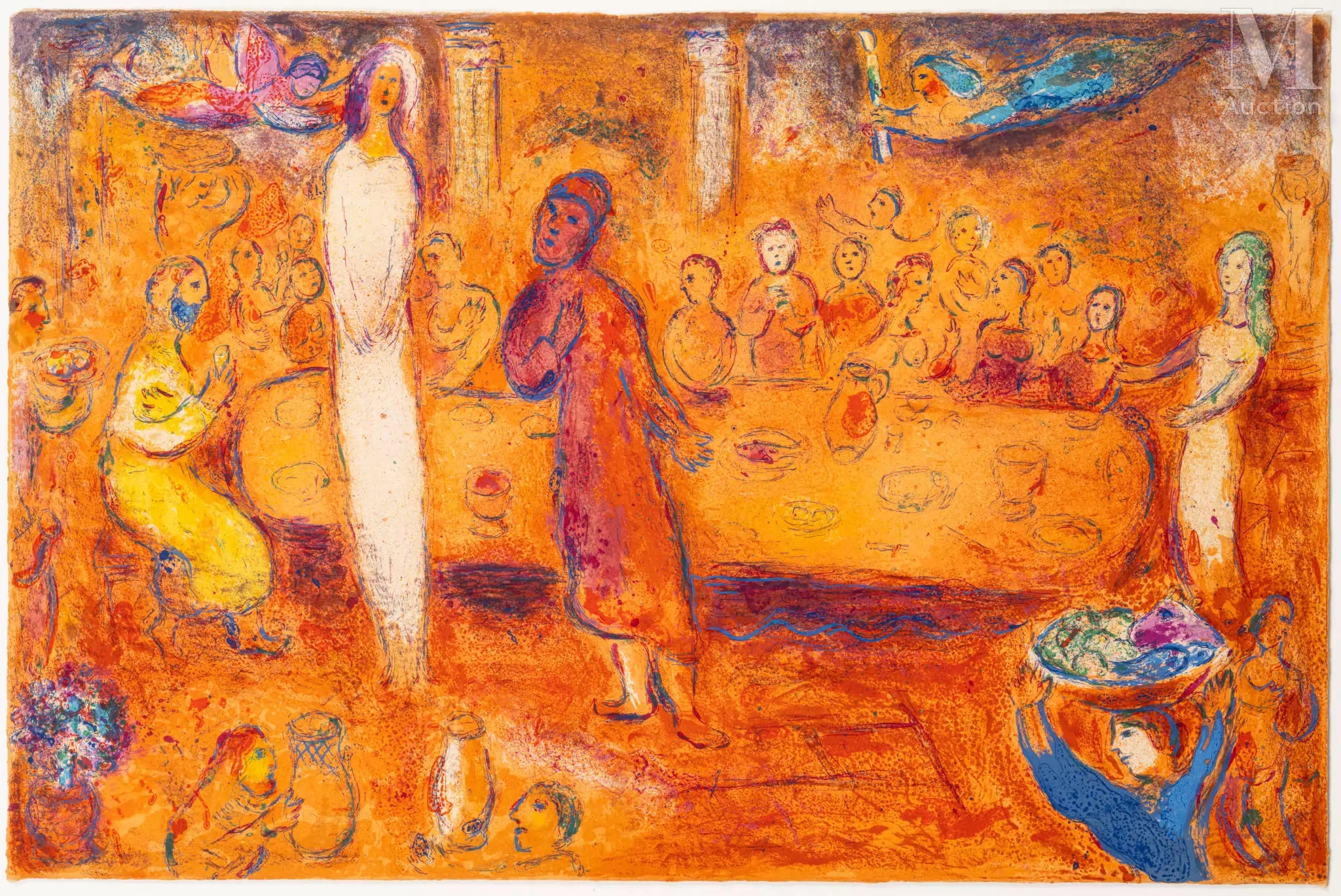 Marc Chagall | Mégaclès reconnait sa fille pendant le festin (pl. pour ...