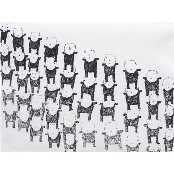 Untitled (Descending Figures) - Donald Mitchell