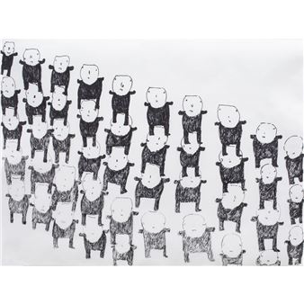 Untitled (Descending Figures) - Donald Mitchell