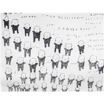 Untitled (Figures and Text) - Donald Mitchell