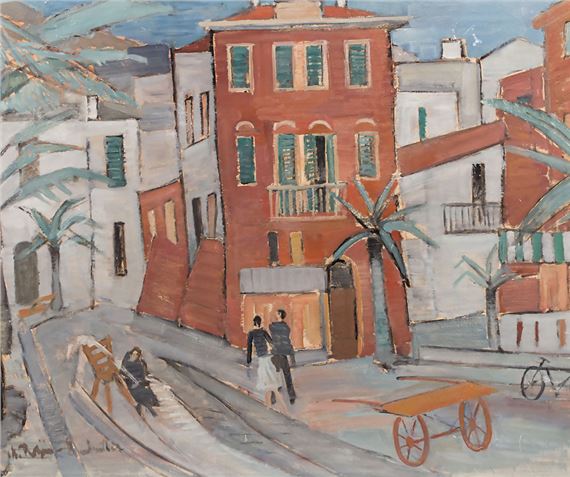 Straße in Sestri / Street in Sestri - Henny Protzen-Kundmüller