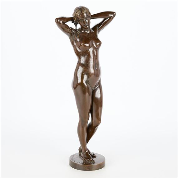 Theodor Stundl Bronze Female Nude Sculpture - Theodor Stundl