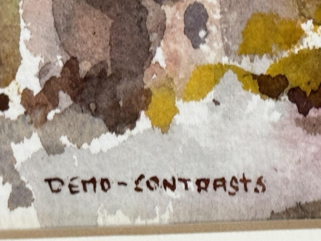 Ray Butler | LOVELY RAY BUTLER SIGNED WATERCOLOR-DEMO CONTRASTS | MutualArt