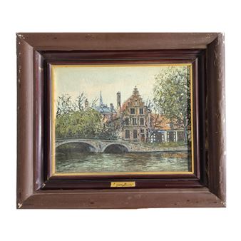 Paisaje con puente - Eugenio Lopez Berron