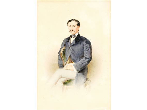 Portrait of a seated gentleman by Josef Kriehuber, Around 1840/50