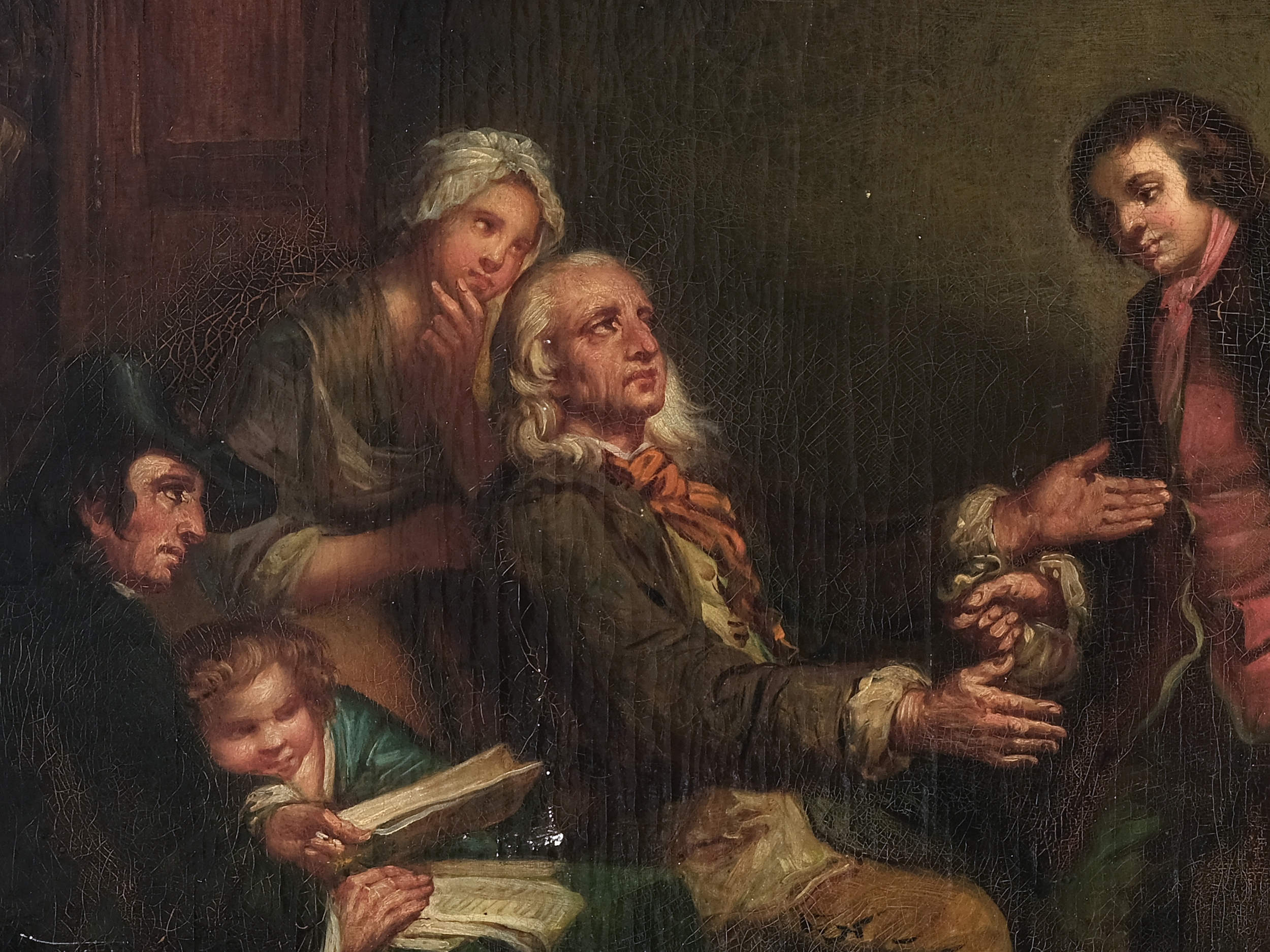 Artwork by Jean-Baptiste Greuze, The Village Bride, Made of Oil on canvas on cardboard