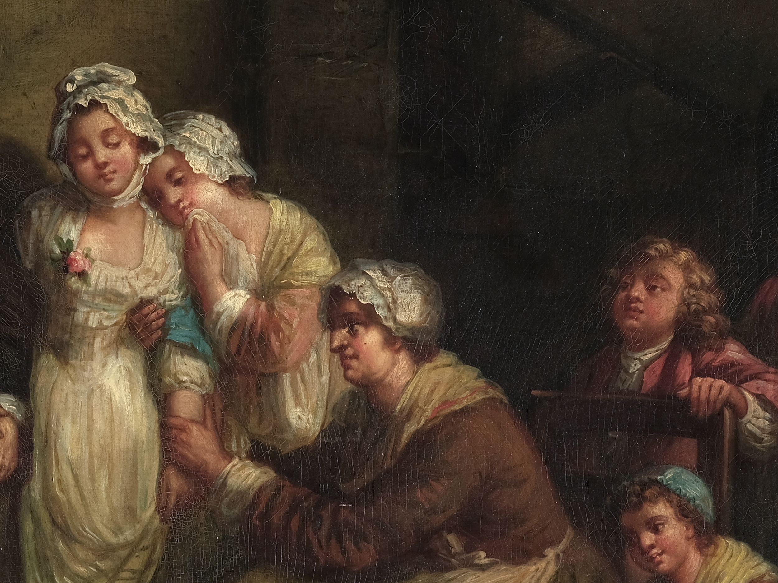 Artwork by Jean-Baptiste Greuze, The Village Bride, Made of Oil on canvas on cardboard
