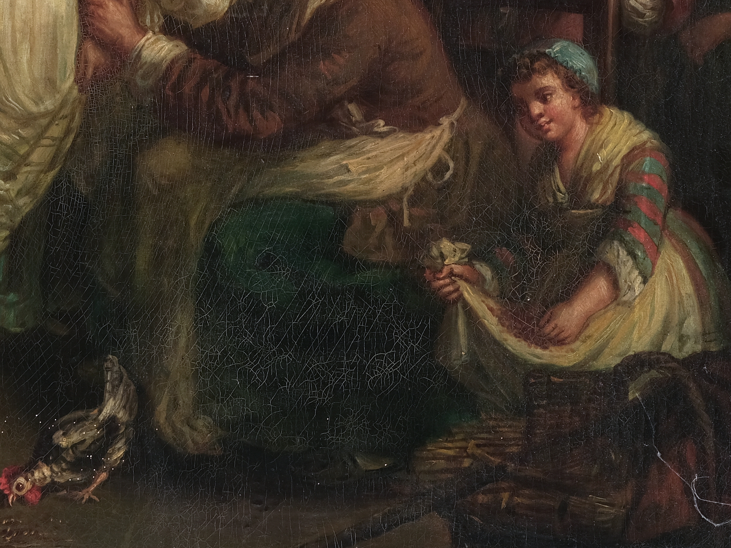 Artwork by Jean-Baptiste Greuze, The Village Bride, Made of Oil on canvas on cardboard