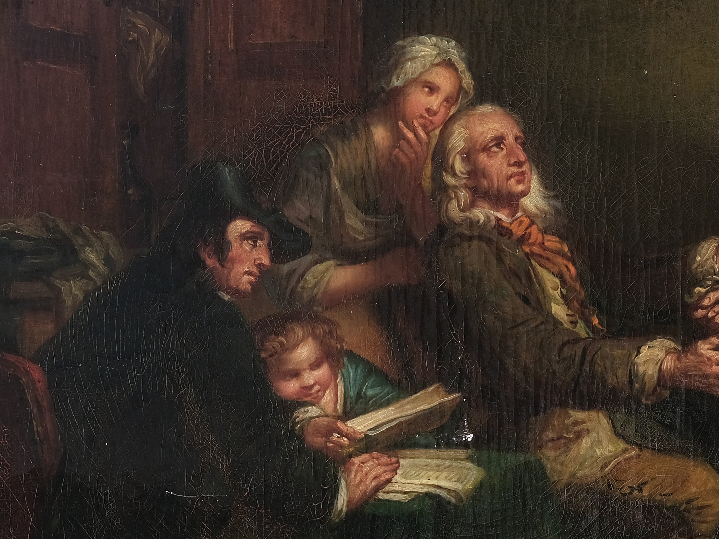 Artwork by Jean-Baptiste Greuze, The Village Bride, Made of Oil on canvas on cardboard