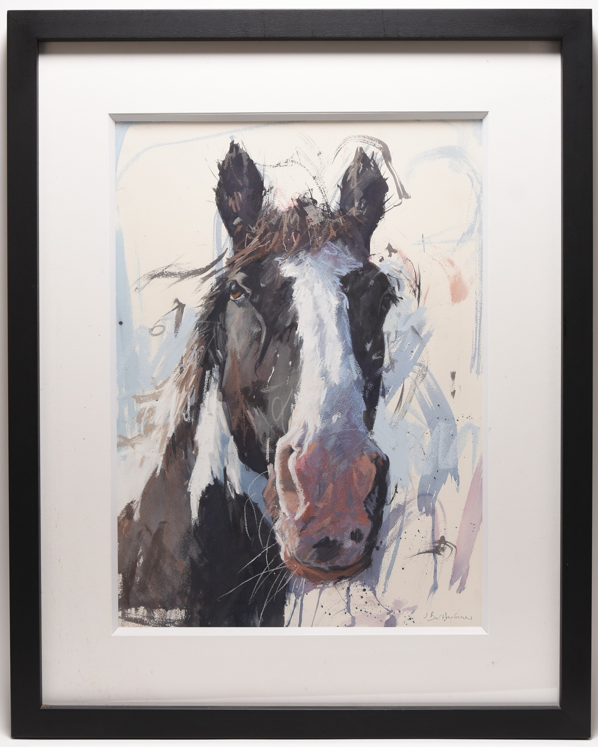 Artwork by James Bartholomew, Gilling Piebald II, Made of pastel and watercolour