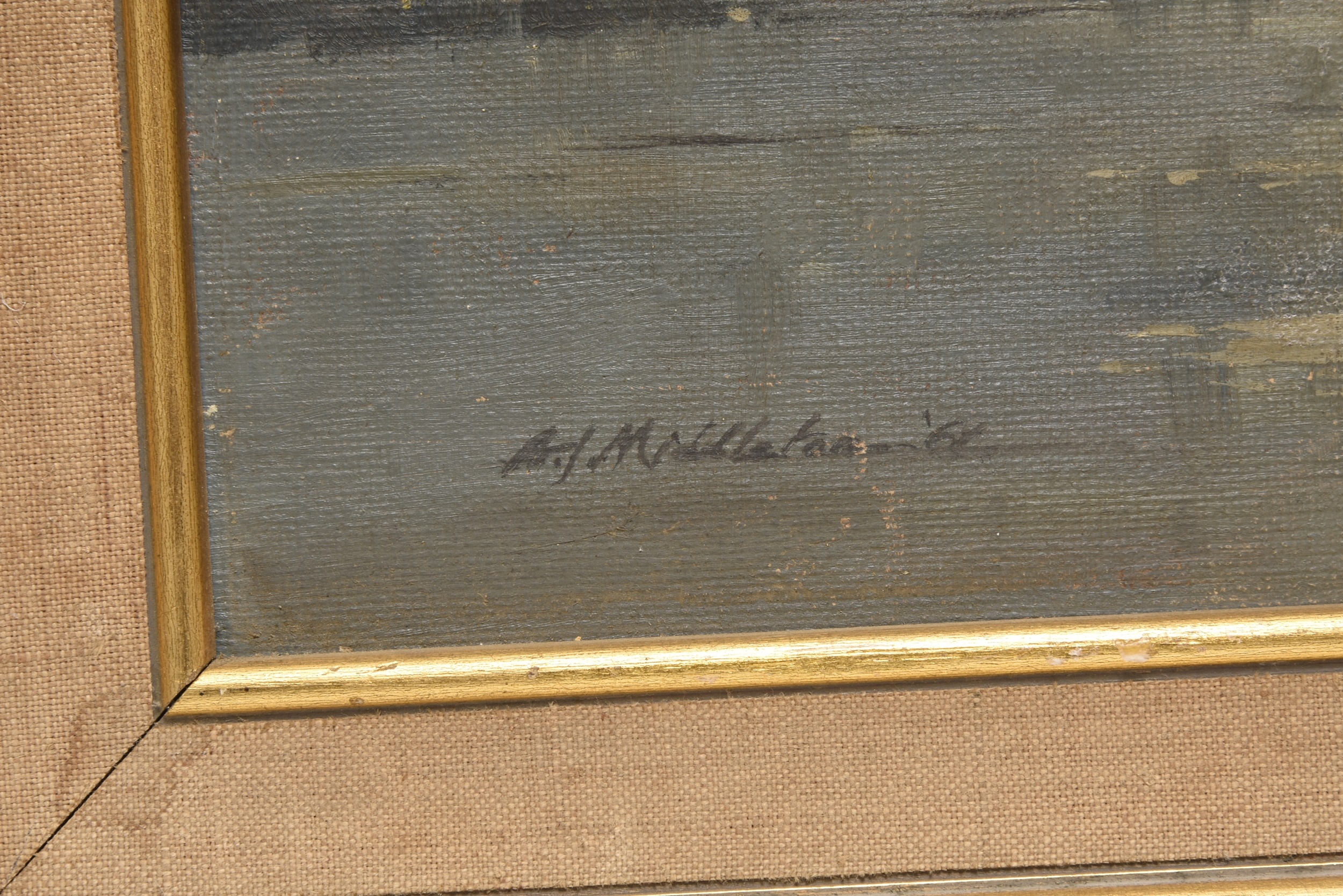 Artwork by Alan James Middleton, London Bridge at the Pool from Tower Pier, Made of oil on canvas board