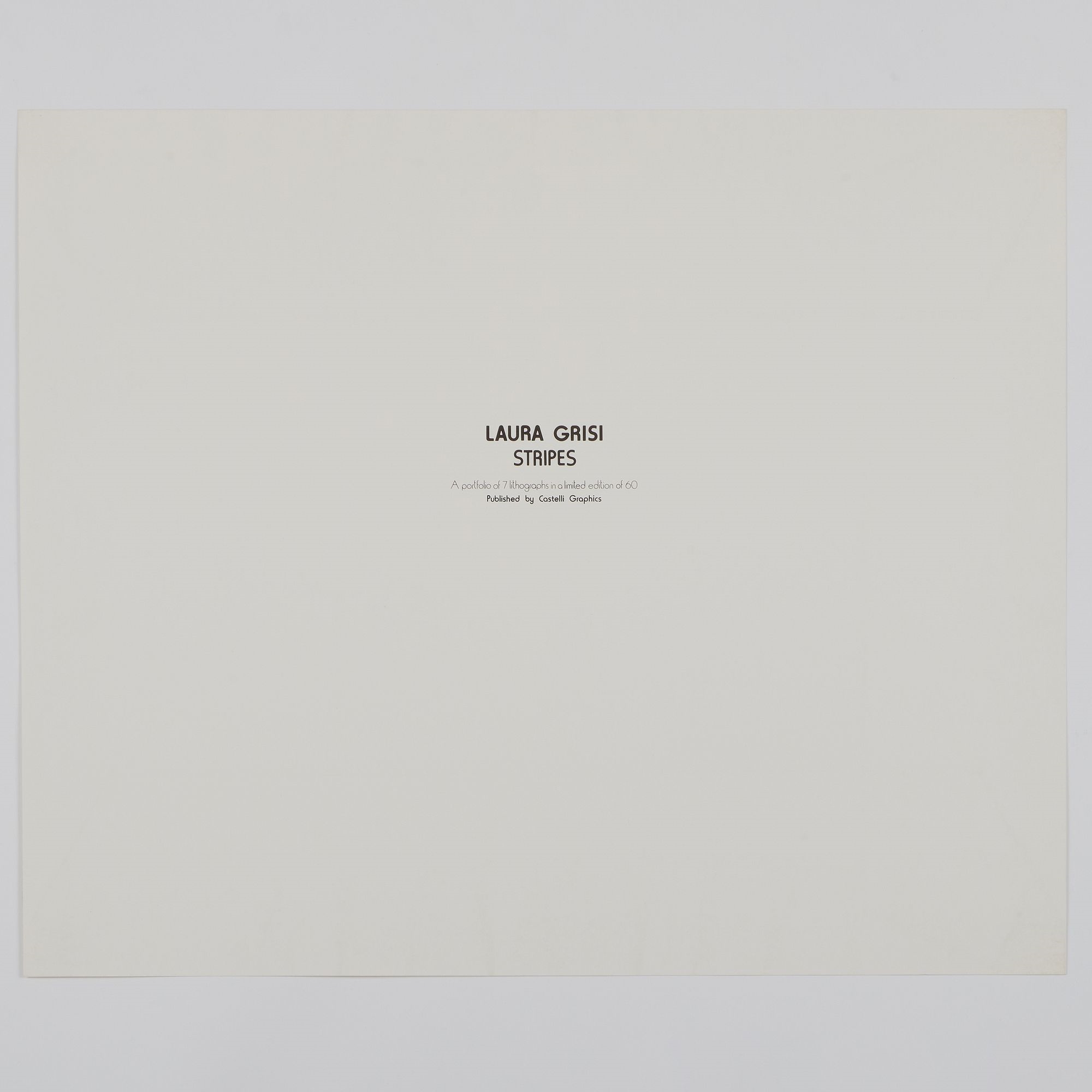 Artwork by Laura Grisi, Stripes, Made of lithographs in colors on smooth wove paper