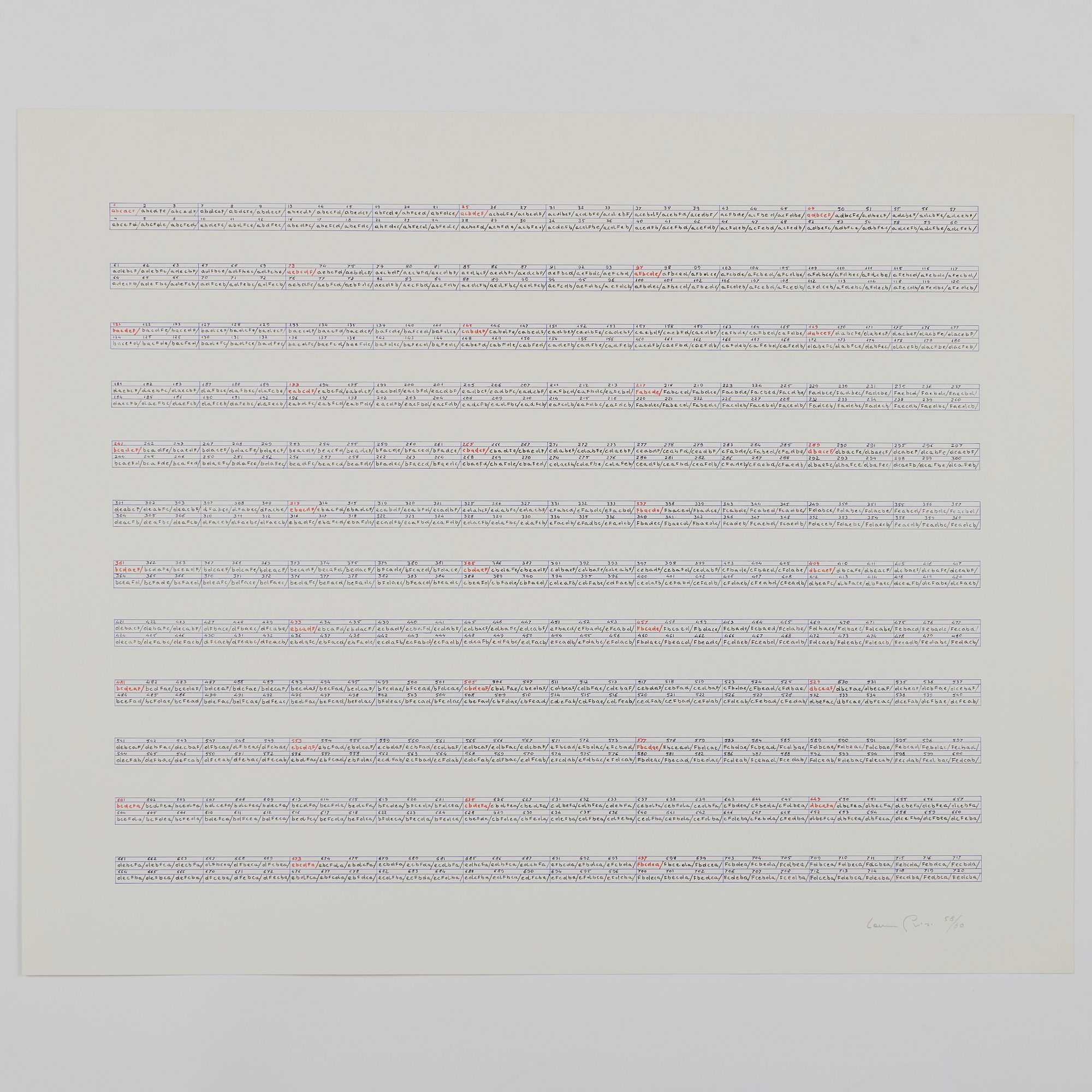 Artwork by Laura Grisi, Stripes, Made of lithographs in colors on smooth wove paper