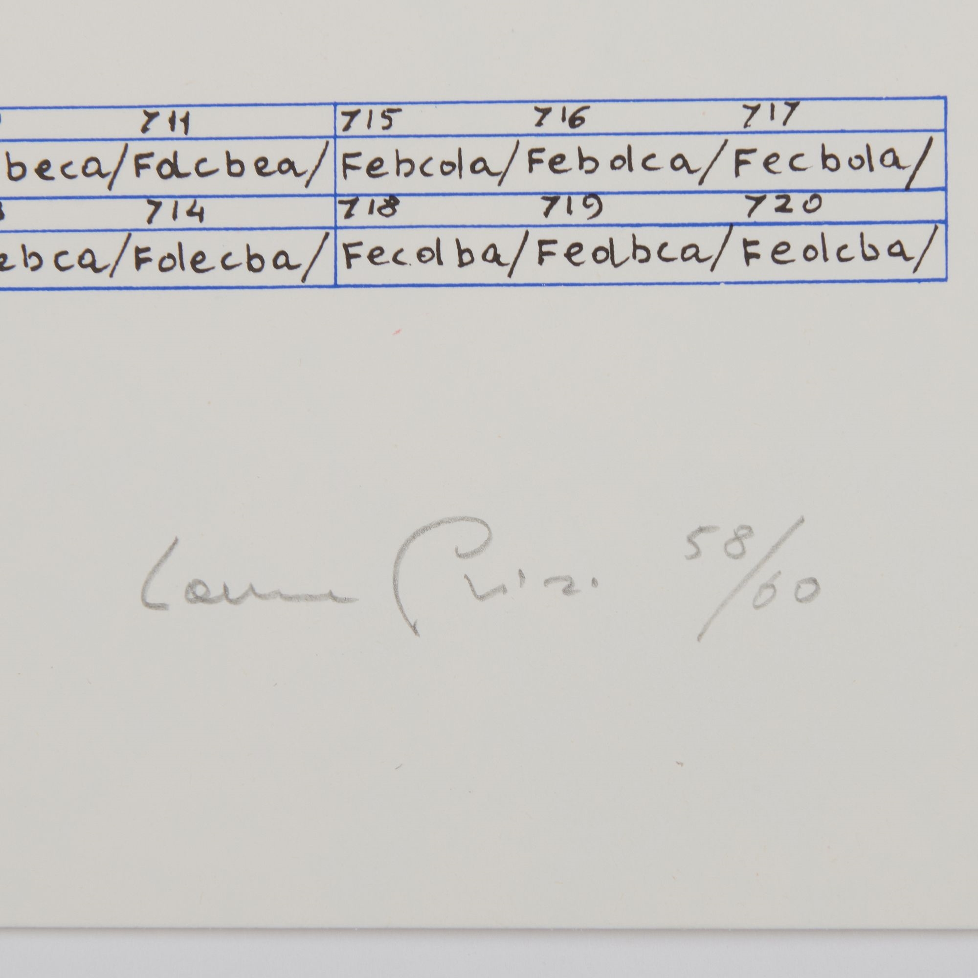 Artwork by Laura Grisi, Stripes, Made of lithographs in colors on smooth wove paper