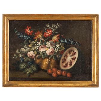 Natura morta con fiori e anguria - Giuseppe Pesci