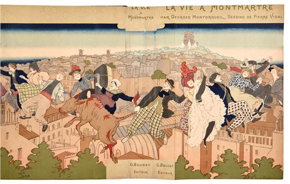 La vie à Montmartre by Pierre Vidal, 1899