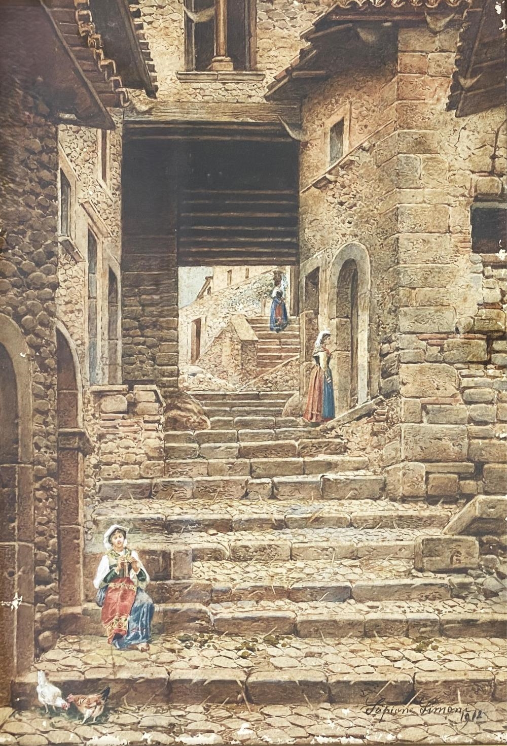 Scipione Simoni | An Archway in Old Rome (1912) | MutualArt