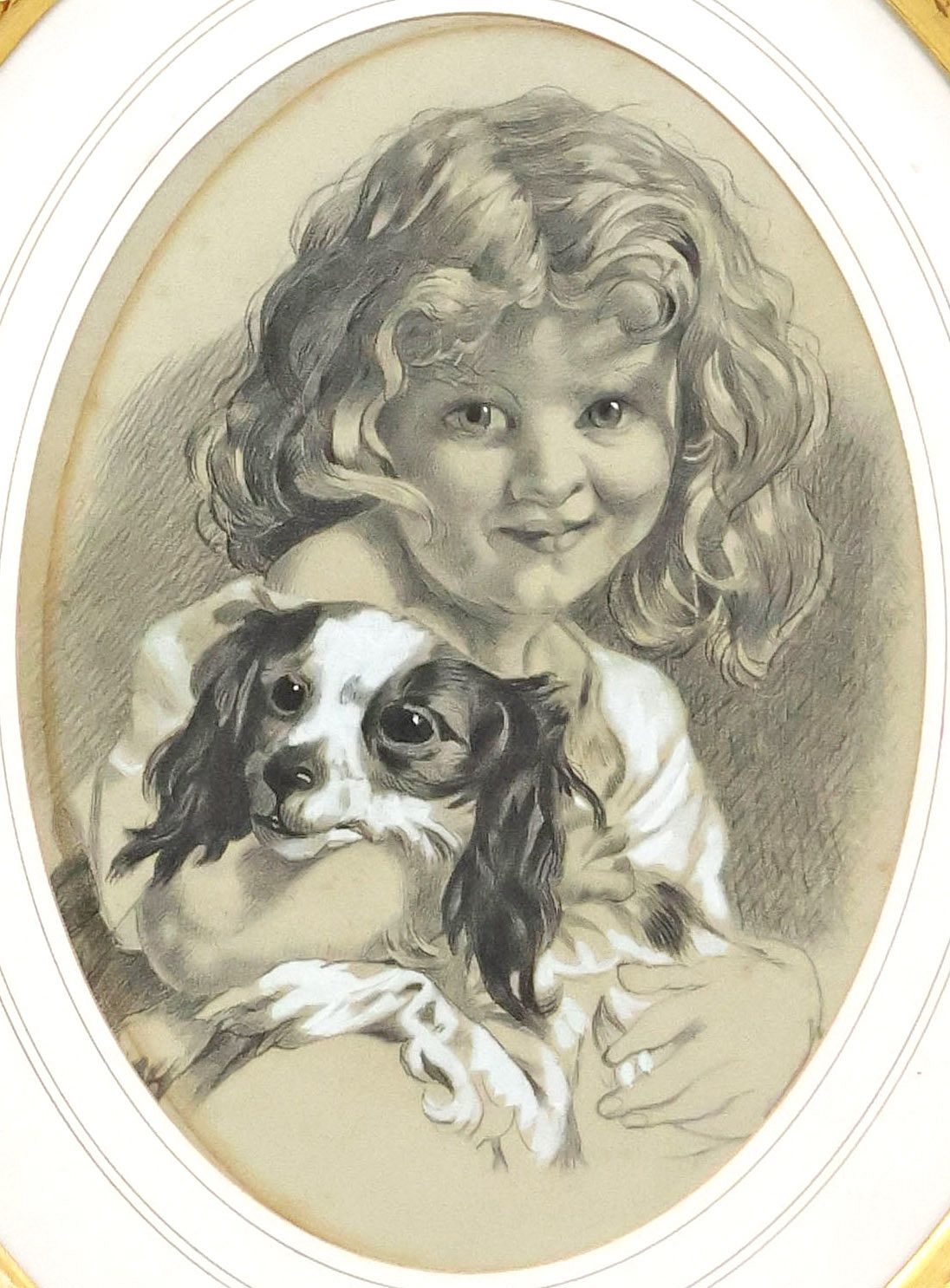 Hughes Merle | Portraits of Children with Pets | MutualArt
