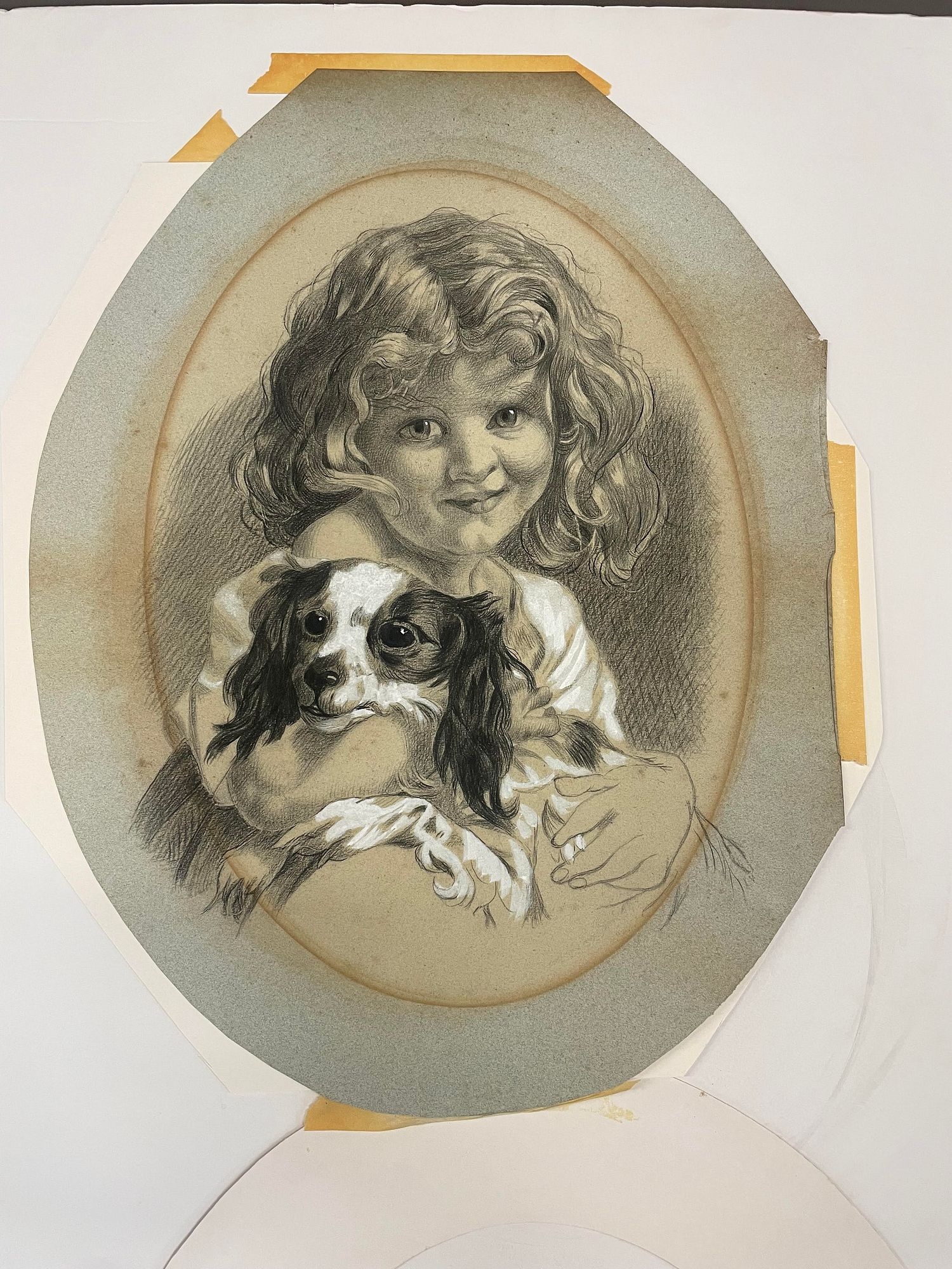 Hughes Merle | Portraits of Children with Pets | MutualArt