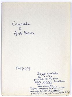MANUSCRIT autograph signed "Aragon - Louis Aragon