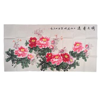 XIAOXIA CHINESE INK AND COLOR PAINTING PEONIES - Xiao Xia
