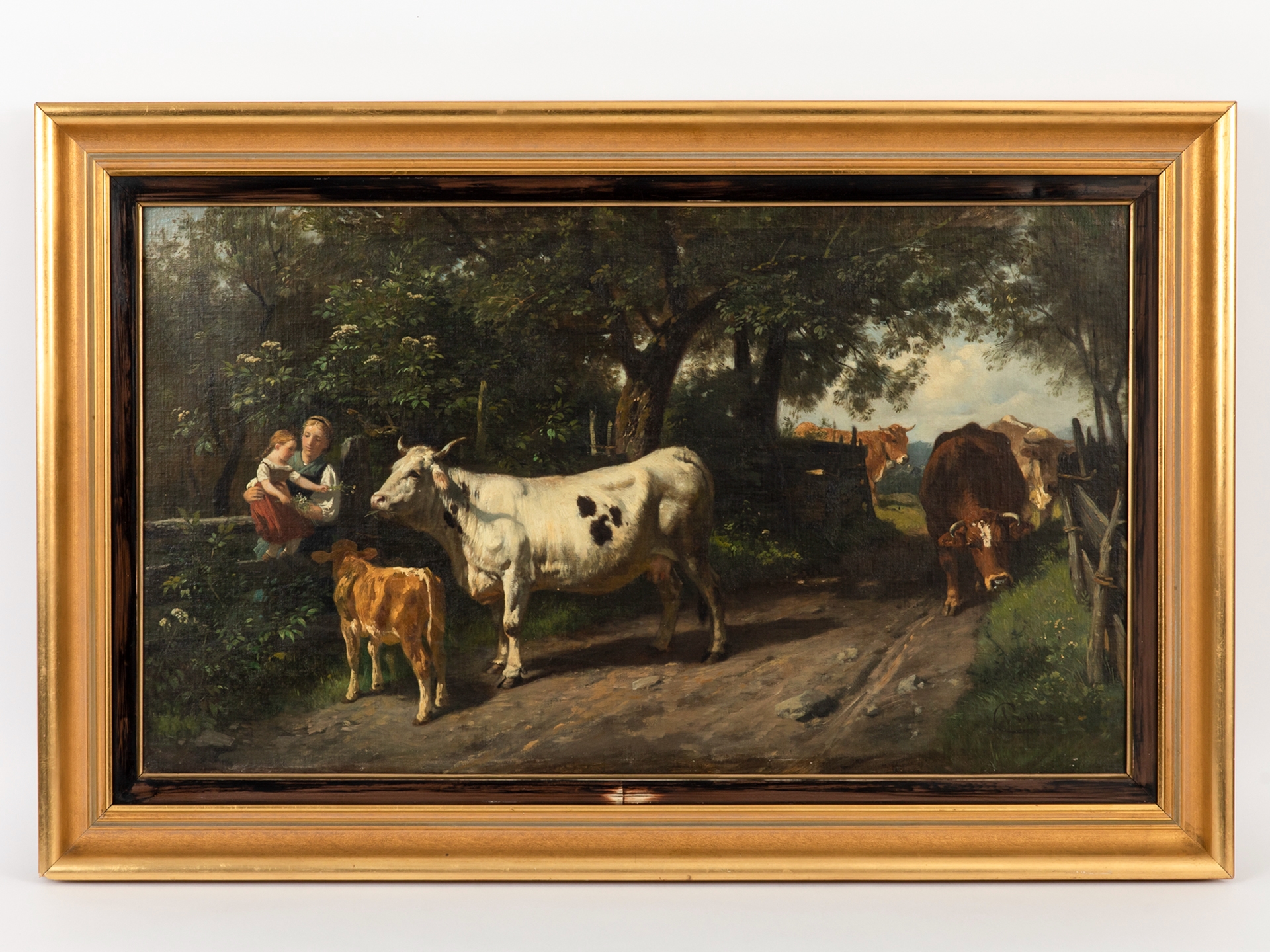 Karl Roux | Romantic genre painting; depiction of a springtime scene ...
