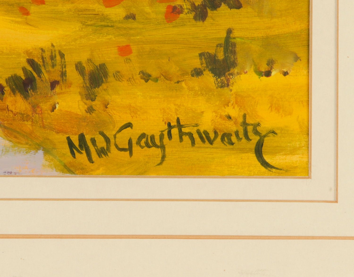 Artwork by Miles Gaythwaite, SHEEP GRAZING BY A THATCHED COTTAGE, Made of OIL ON BOARD