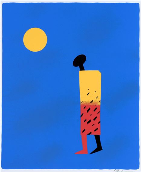 Figur mit Sonne by Walter Lederer