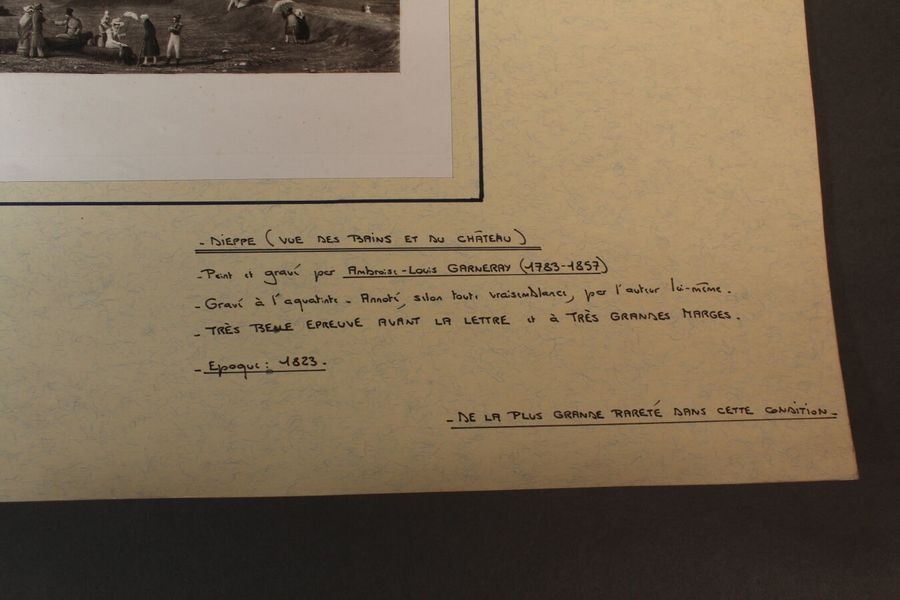 Artwork by Ambroise-Louis Garneray, Dieppe (Vue des bains et du château, Made of Aquatint