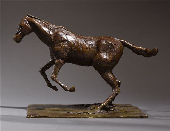 Cheval s’enlevant sur l’obstacle by Edgar Degas