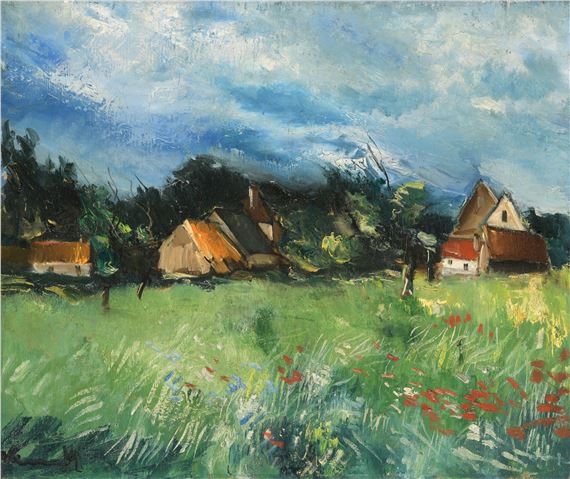 Champ de coquelicots à Rueil la Gadelière, vers 1922 by Maurice de Vlaminck, circa 1922