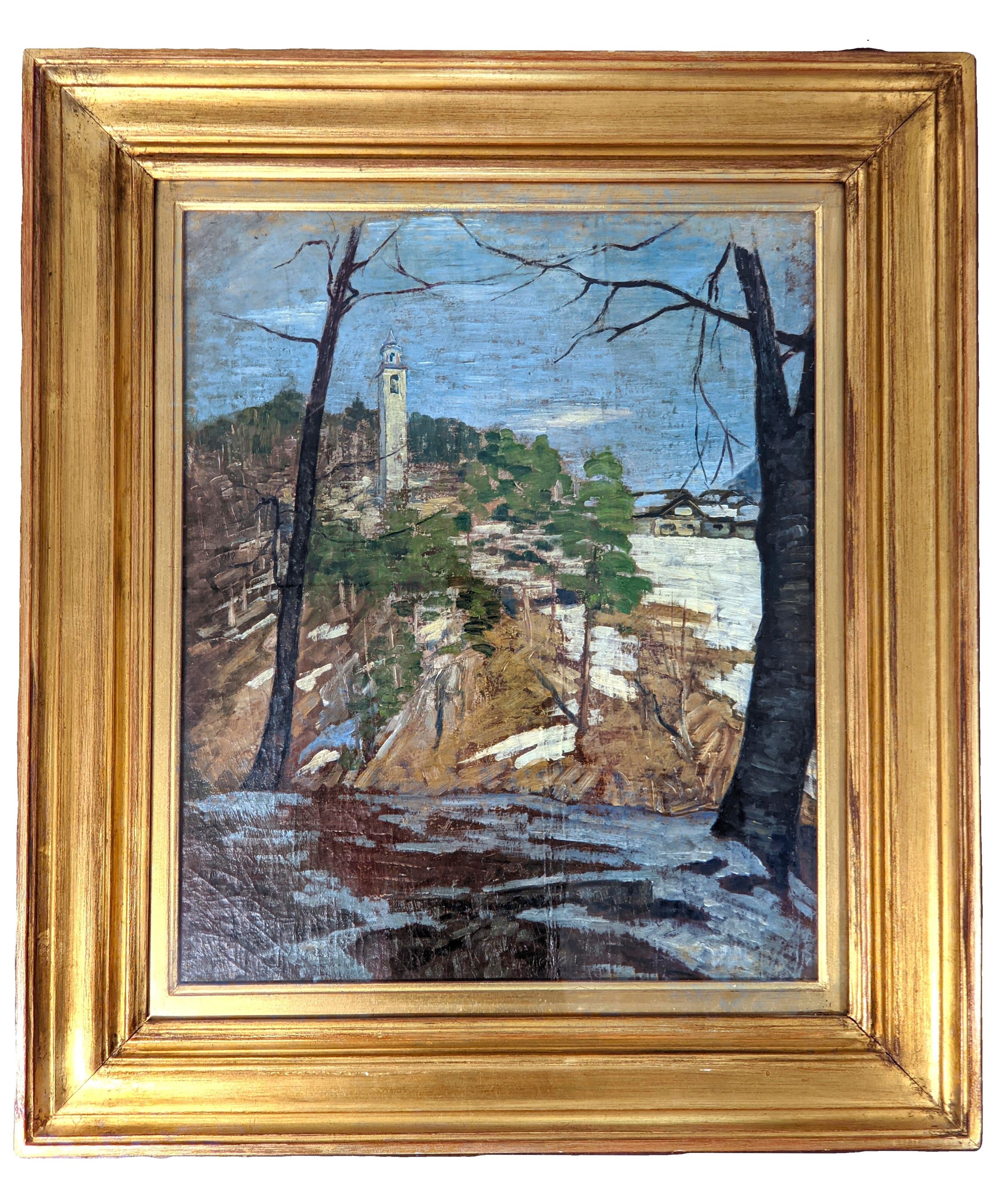 Artwork by Carlo Fornara, Vocogno, Made of oil on plywood