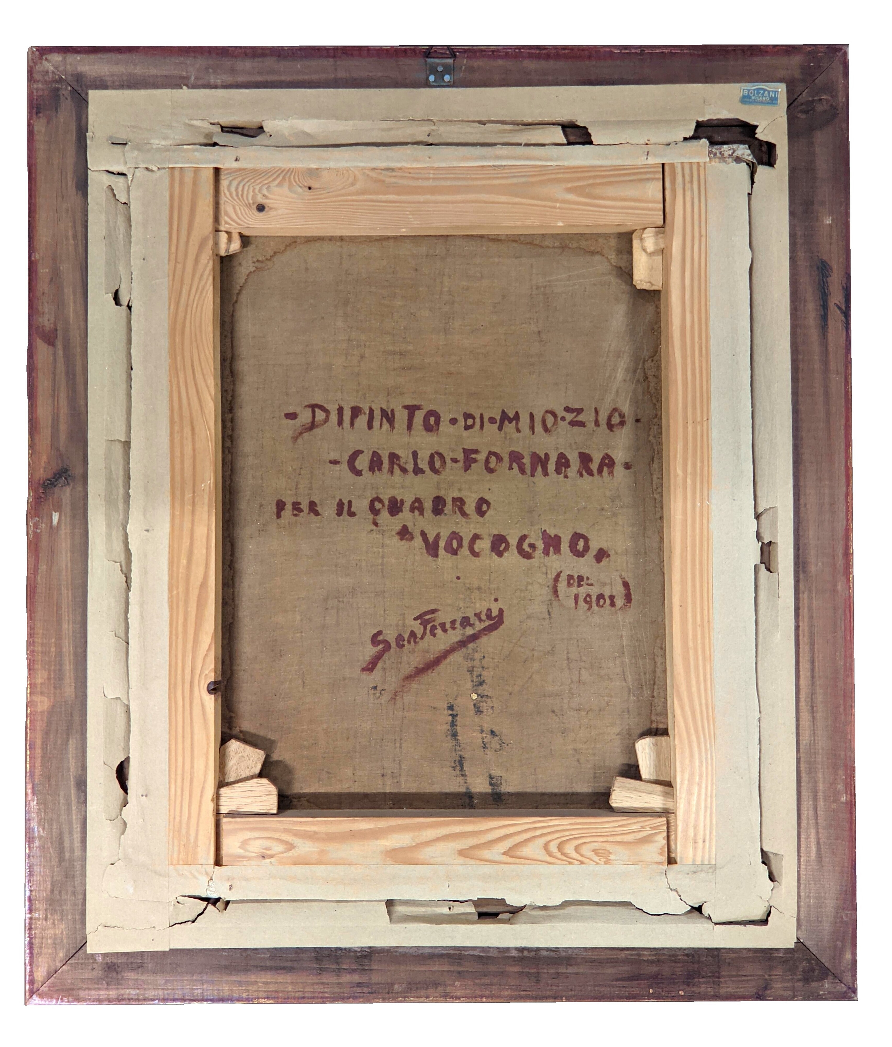 Artwork by Carlo Fornara, Vocogno, Made of oil on plywood