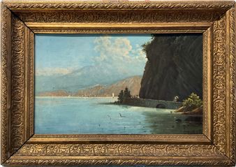 Veduta di Mandello, Lago di Lecco - Giuseppe de Rubelli