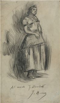 Study of a peasant woman - Isidro Nonell