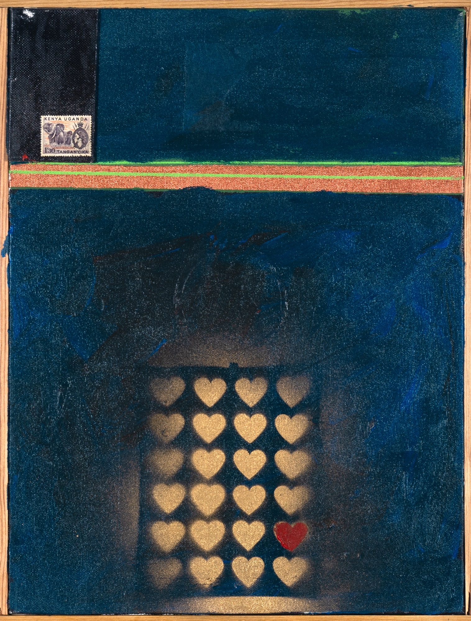 Artwork by J. Bowyer Bell, Mau Mau, Made of Oil and collage on canvas