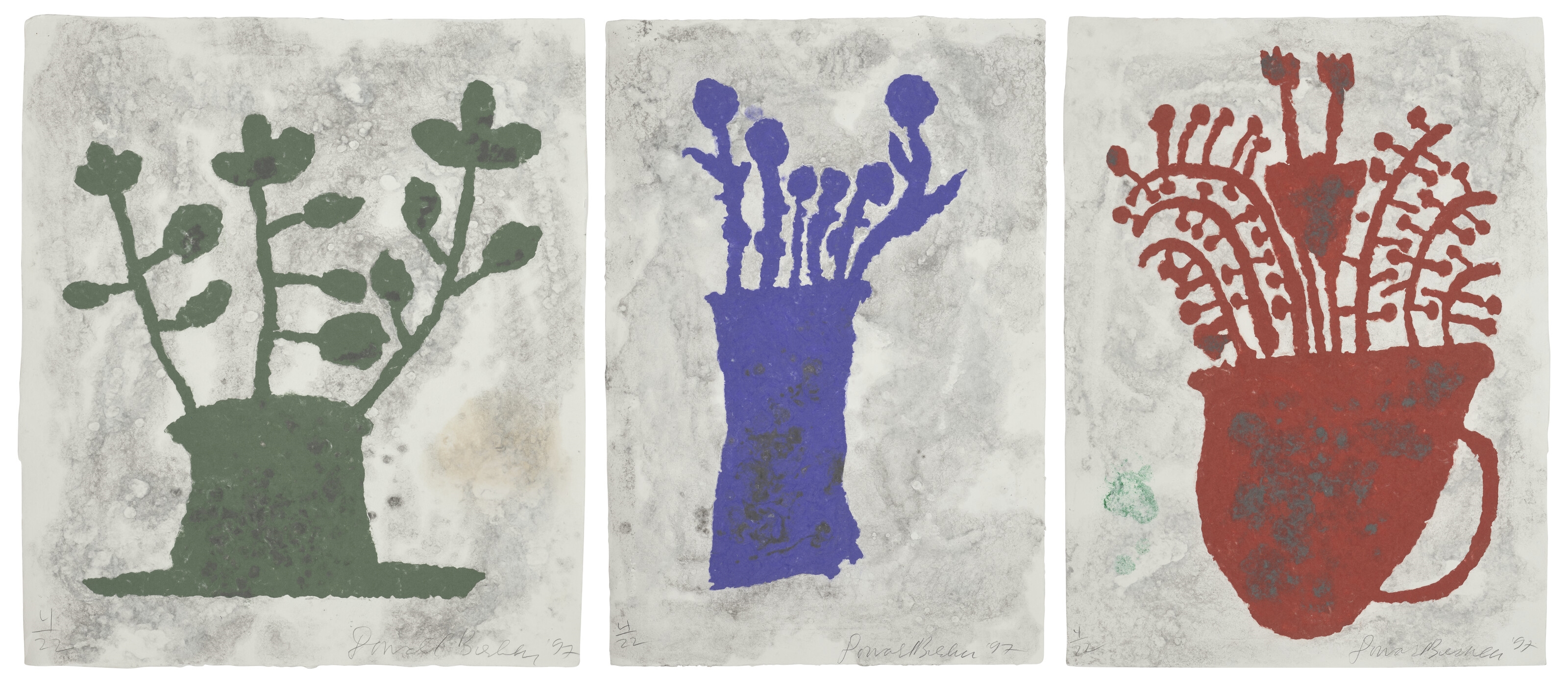 Donald Baechler | Three prints by the artist (1997) | MutualArt