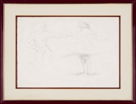 Artwork by Braam Kruger, Dancing Figures, Made of pencil on paper