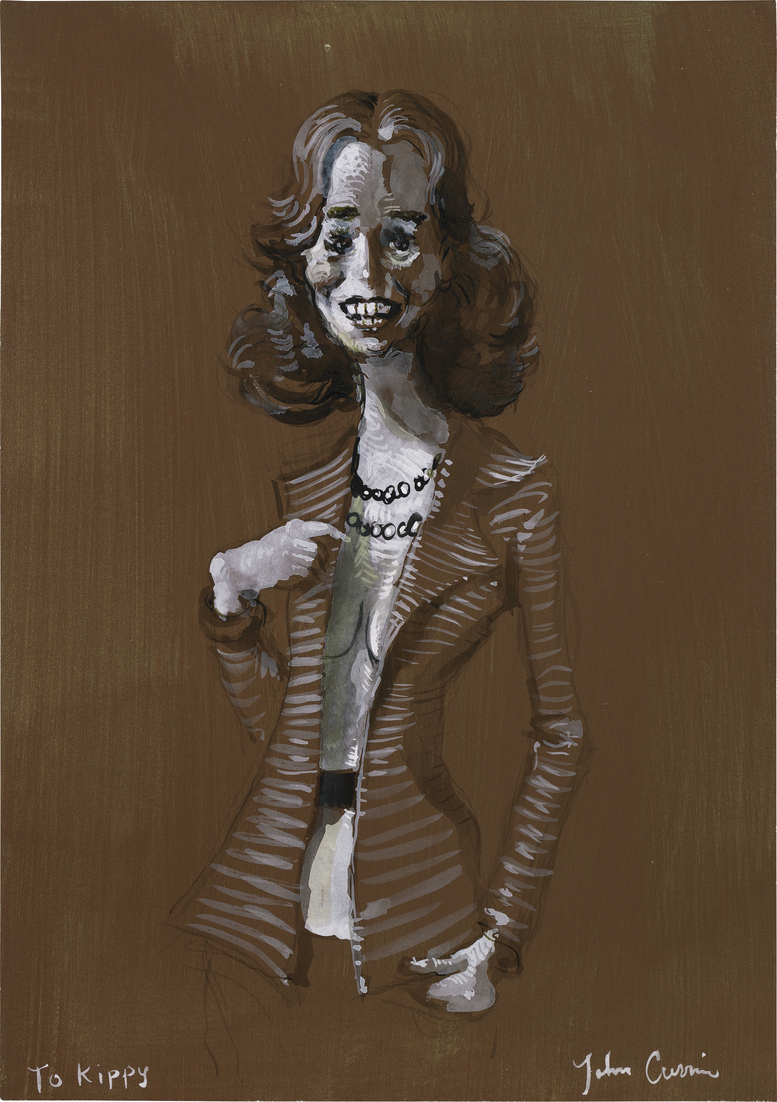 Artwork by John Currin, Untitled, Made of gouache, watercolor and pencil on paper