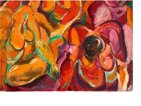 May Bender | May Bender Abstract Oil on Canvas (1968) | MutualArt