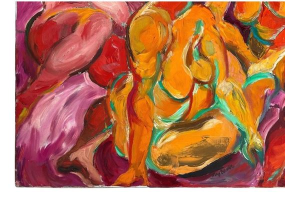 May Bender | May Bender Abstract Oil on Canvas (1968) | MutualArt