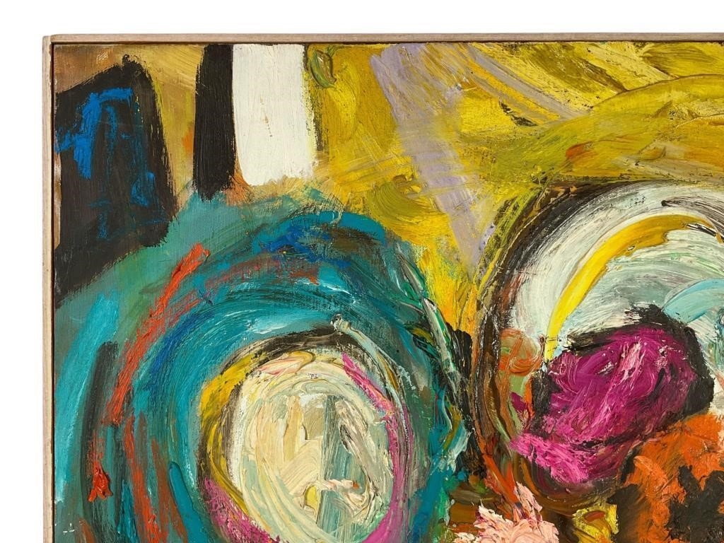 May Bender | Abstract oil painting on canvas (1968) | MutualArt